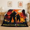 Counter Strike CS GO Game Gamer Flannel Blanket Soft Warm Throw Blanket for Bedroom Living Room Bed Travel Camping Picnic Gift