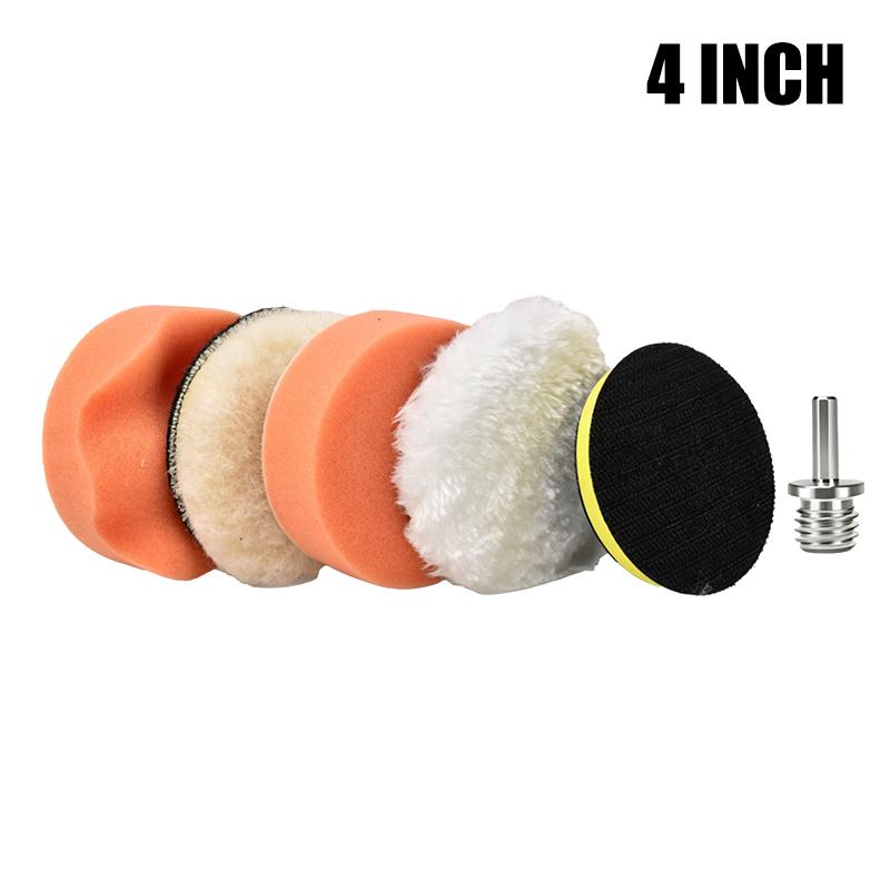 6/8/11/12Pcs Car Buffing Polishing Pad Kit With Various Grit Sponge Pads And Drill Adapter Perfect For Car Detailing Waxing