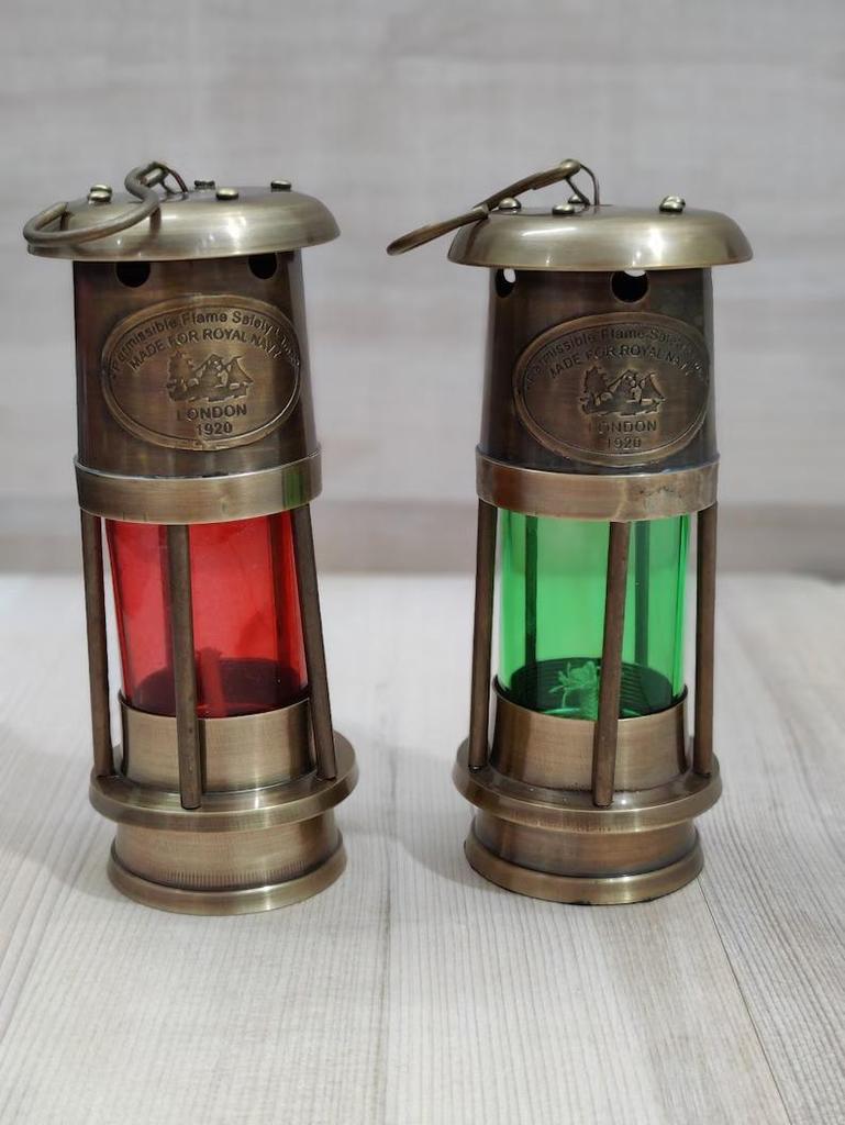 6" Nautical Brass Ship Lamp, Ship Lantern, Minor Lamp, Boat Oil Lamp, Brass Lamp, Ship Oil Lamp, Lantern Colorful Lamp For Home Decoration
