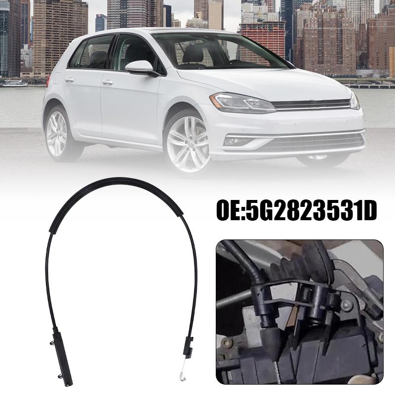 Car Bonnet Hood Release Cable RHD Right Hand Drive Black Bonnet Telease Cable For VW Golf Mk7 13-18 VW Passat 15-18 5G2823531D