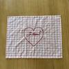 Square Checkered Tablecloth Elegant Table Mat Home Decoration Heart Embroidered Placemats  Kitchen