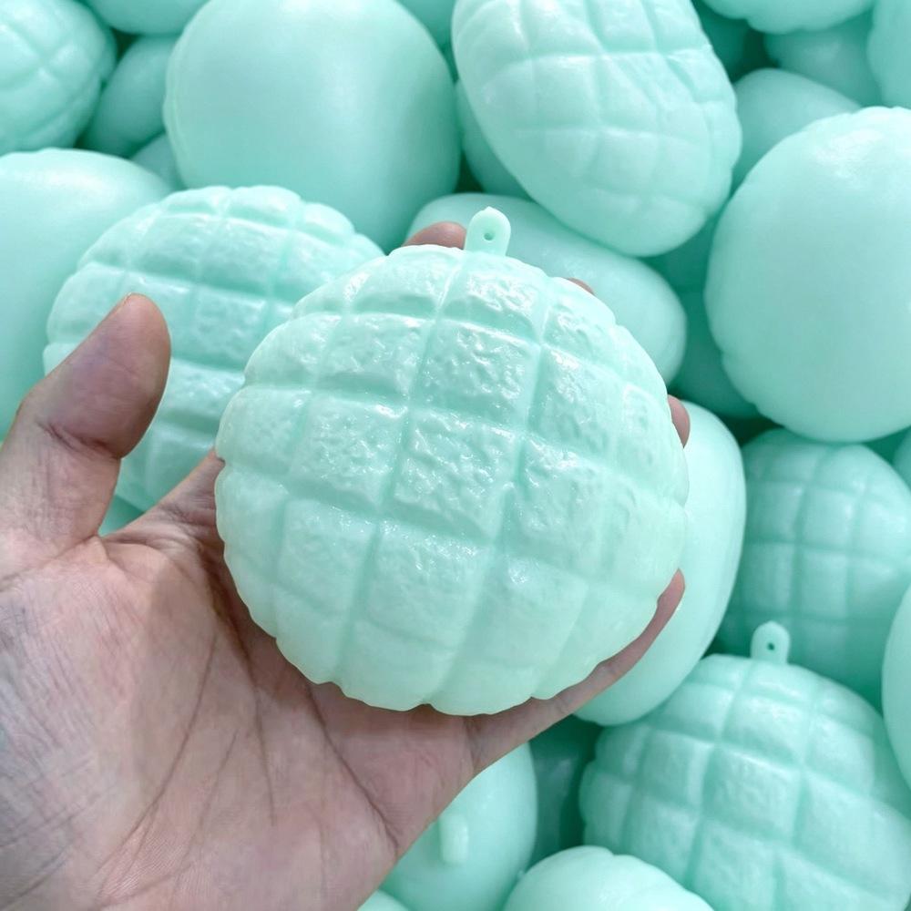 Crunchy Squishy Pineapple Bun Crispy Sound Squeeze Toy Round Blocks Filled Fidget Toy ASMR Sensory Stress Relief Toy Gifts