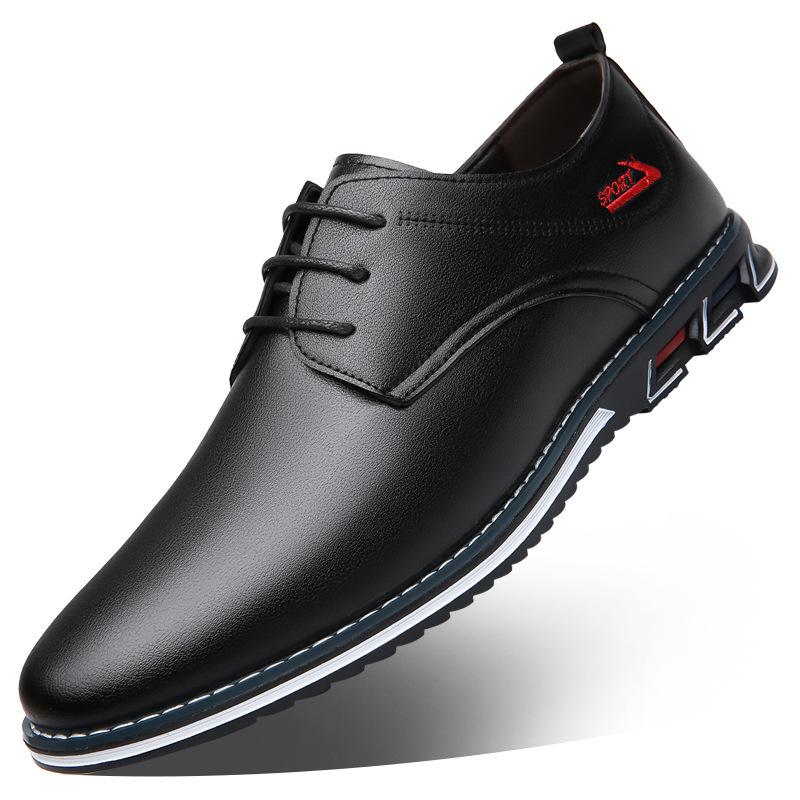 SHEIN TEMU Men s Plus Size Leather Casual Shoes - Autumn Fashion 45