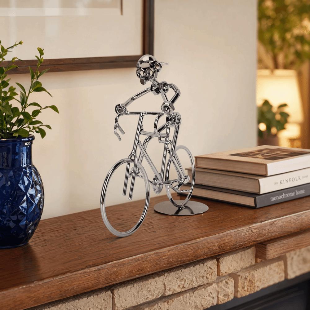 Metal Construction Metal Bicycle Model Art Sculpture Home Decor Ornaments For Bedroom Decor