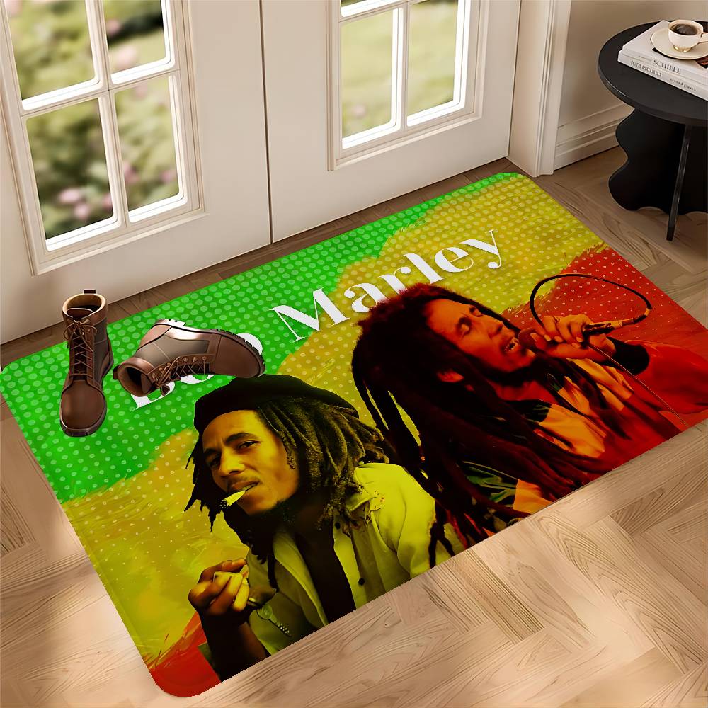 B-Bob Marley Room Mats Retro Multiple Choice Living Room Kitchen Rug Non-Slip Welcome Rug