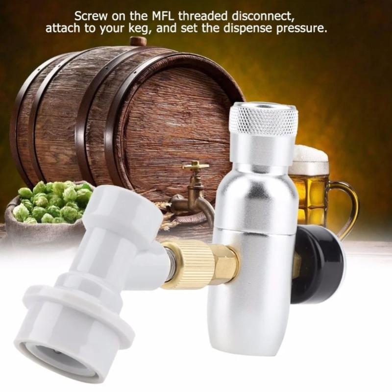 Multifuntional CO2 Regulator 0-60PSI Small Gas Regulator Suitable for Home Brew Enthusiasts and Sodas Water Lovers