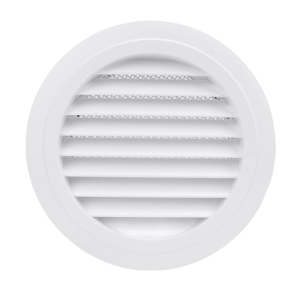 Capac Ventilare Rotund 200mm Plastic ABS Alb Grilă de Ventilare cu Lame Înclinate pentru Baie Bucătărie Birou