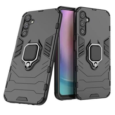 Voor Samsung Galaxy A25 5g Achterkant Telefoonhoesje Schokbestendig Pantser Anti-Val Metalen Ringhouder Magnetische Bescherming SM-A256 Coque