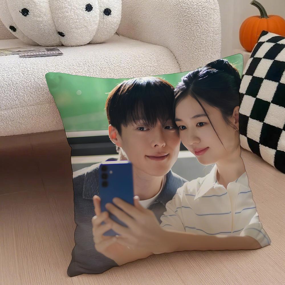 KDrama Fans Gift of Casual DDynamite Kiss Cushion Cover Linen Pillow Case Soft Breathable Protective Couch Room Decoration