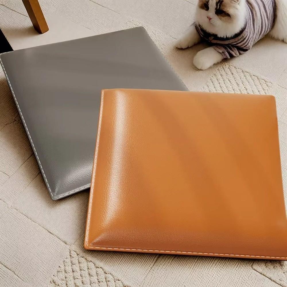 Cuscino per Seduta in Pelle 40×40cm Spessore 3cm Cuscino ad Alta Resilienza Cuscino in Schiuma Viscoelastica Pelle PU Cuscino per Sedia da Pranzo