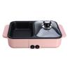Hotpot Noodles Eggs Soup Barbecue Non-Stick BBQ Heating Pan 2-in-1 1200W Electric Cooking Pot Machine