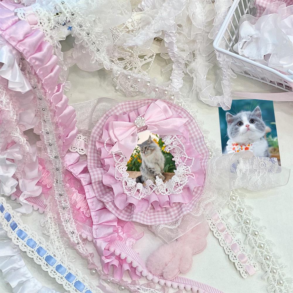DIY Handmade Material Lace Decor Card Cover Dceor Lace Home Sewing Accessories DIY Girl Cute Sweet Card Sleeves Dceor