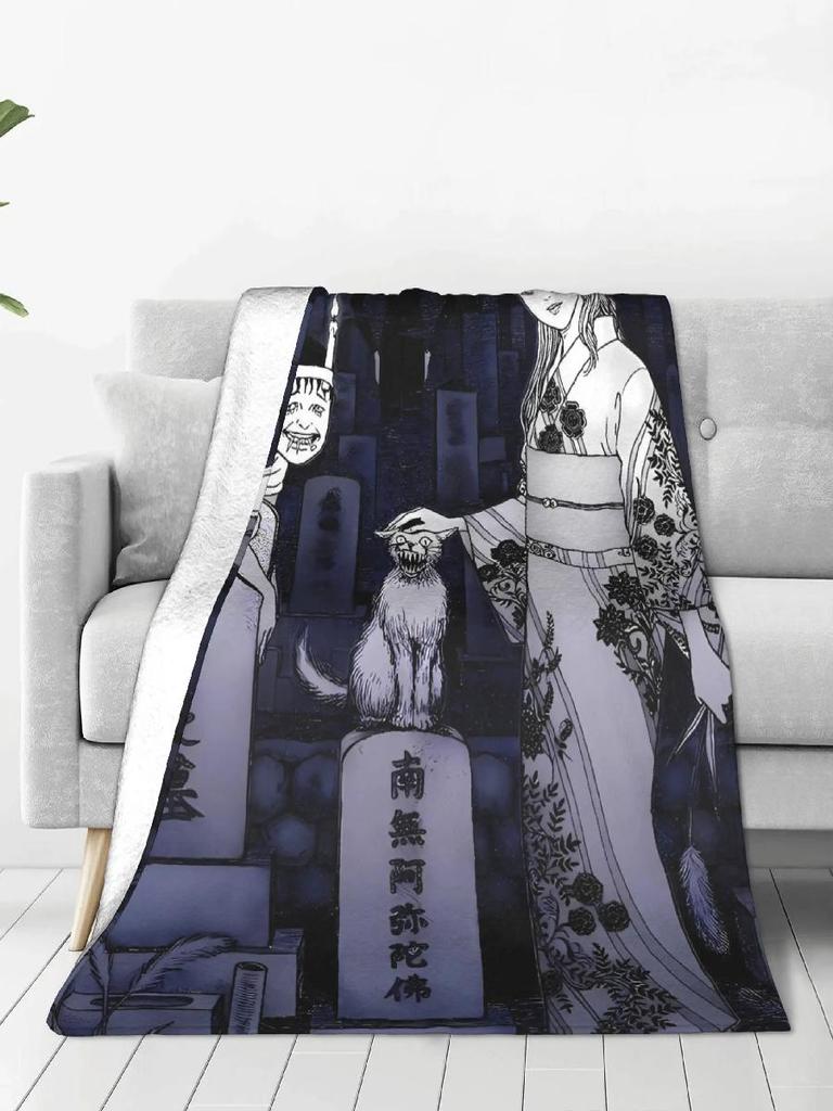 Tomie Junji Ito Peluche Coperta Morbida Flanella Divano Letto Design Bambino Qualità Copriletto Regalo di Compleanno Tessile per la Casa