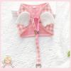 Cute Adjustable Cat Dog Harness Set Breathable Comfortable Cat Rope Vest Escape Proof with Leash Dog Traction Rope Walking