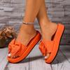 Mode Neue Sommer Runde Zehen Schleife Fischmaul Bequeme Lässige Hausschuhe Modische Elegante Dicksohlige Leichte Sandalen für Damen