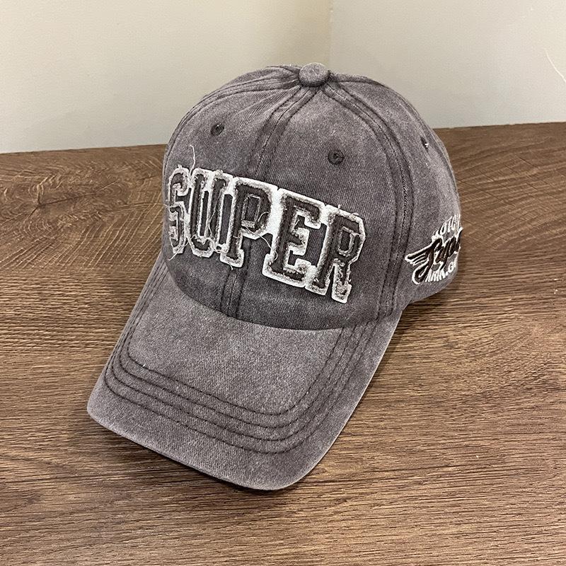 

Мужская и женская именная уличная рэкетная хип-хоп кепка с козырьком, старая потертая кепка, бейсболка с вышивкой в стиле ретро M（56-58cm） темно-коричневого