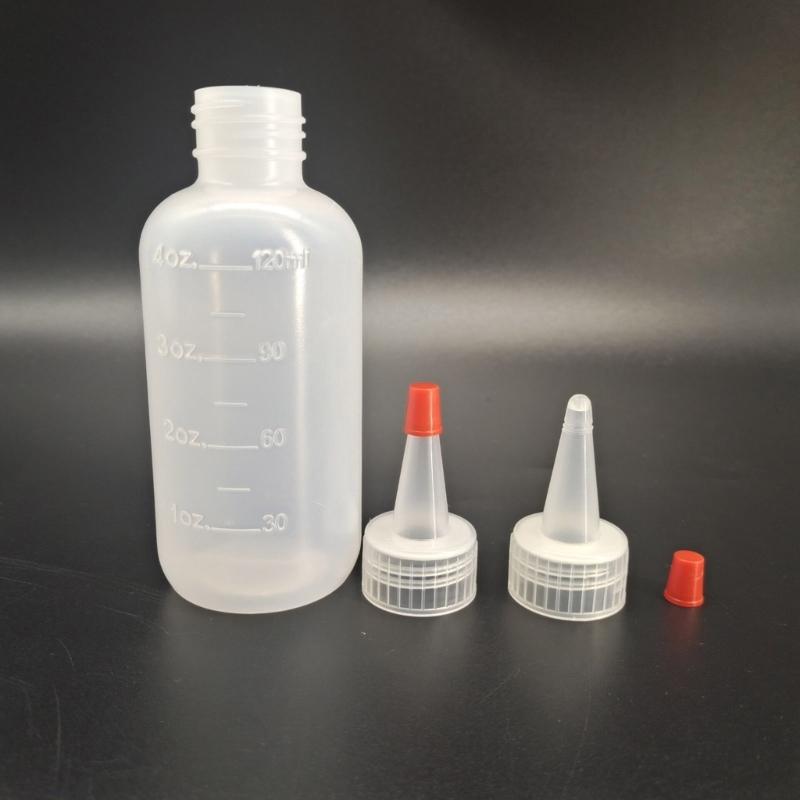 Portable Travel Liquid Dispenser Bottles Refillable Leakproof Squeeze Bottle Applicator Bottle with Tip Empty Container