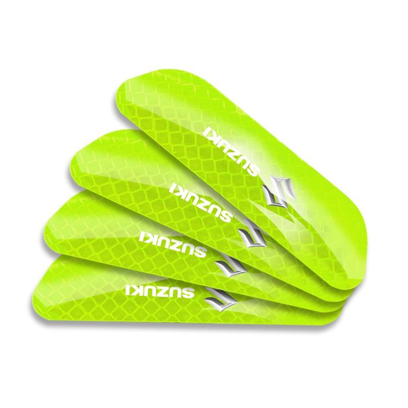4PCS Car Door Safety Warning Reflective Mark 3D Sticker Car Accessories for Suzuki Grand Swift Jimny Vitara Baleno SX4 XL-7 GW250
