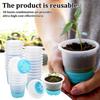 30Pcs Clear Nursery Pots 4 Inch Plastic Plant Pot  with Silicone Base and Drain Holes Multi-role Seed Planter Garden Accessories