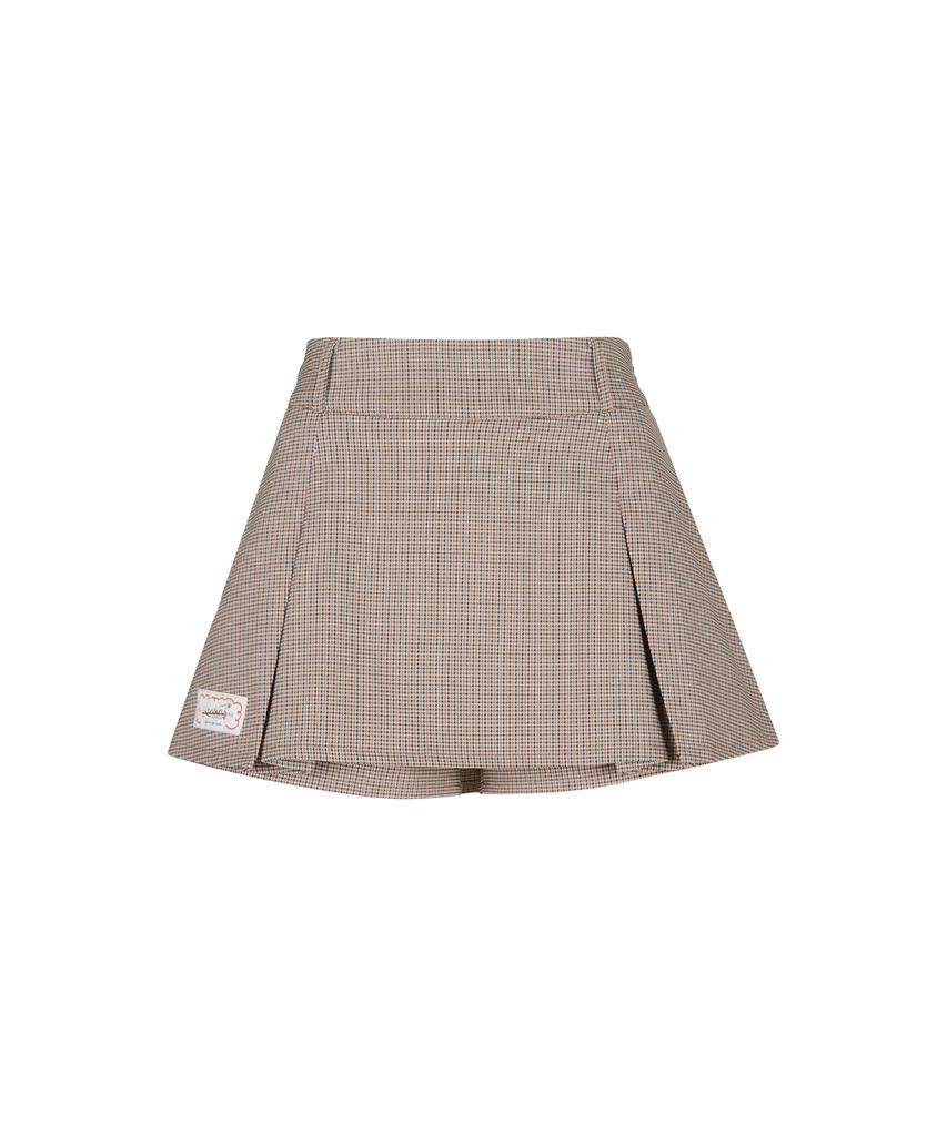 Candini Orange Low-Rise Pleated Skirt