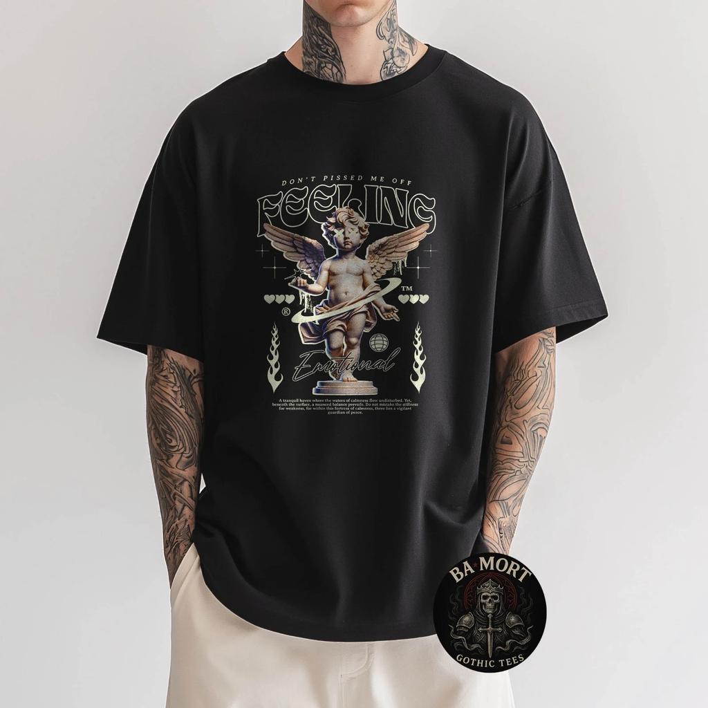 Feeling Emotional Funny Valentine Streetwear 100% Cotton T-shirt Mens Tees Top