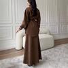 2025 Cross-border European and American Autumn New Button-loose Cardigan Shirt Top Slim-fit Hip Skirt Women's Clothing