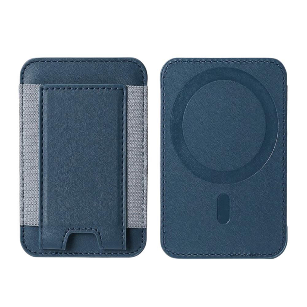 Magnetic Card Holder Solid Color Convenient Cell Phone Cardholder PU Leather Phone Back Card Bag for Iphone 13 14 15 16 17 Pro