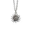 Bohemia Retro Abstract Sunflower Stainless Steel Pendant Necklace for Women Human Face Collar Chain Jewelry Accessories Gifts
