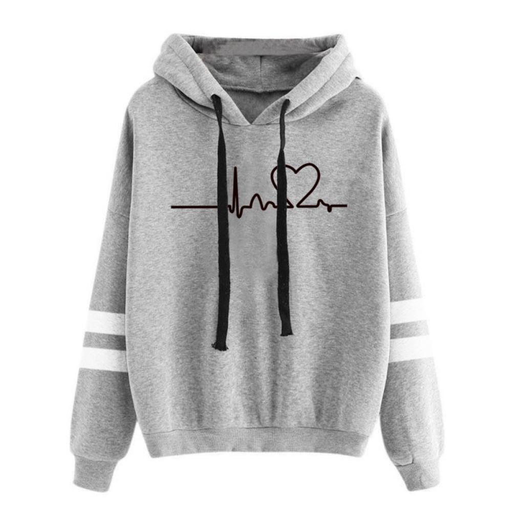 

Top 2025 autumn and winter new European and American simple loose printing sweater women s autumn M серый