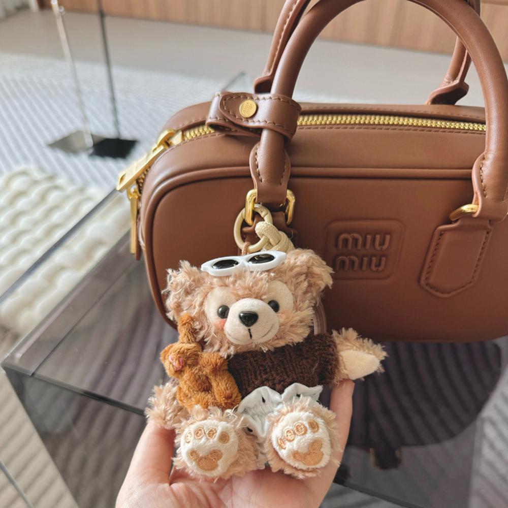 Miu style handbag decoration car keychain Car rearview mirror pendant Handcrafted DIY hanging rope decoration as a souvenir