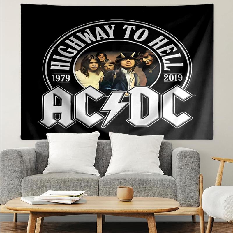 ACDC Tapestry for Bedroom Aesthetic Classroom Tapestries Wall Hanging for Living Room Dorm Office,Ideal Creative Gift