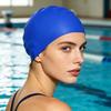 Adults Silicone Swim Cap Water Resistant Non-slip Elastic Long Short Hair Swimming Hat Solid Color Universal Men Women Swimming Pool Cap