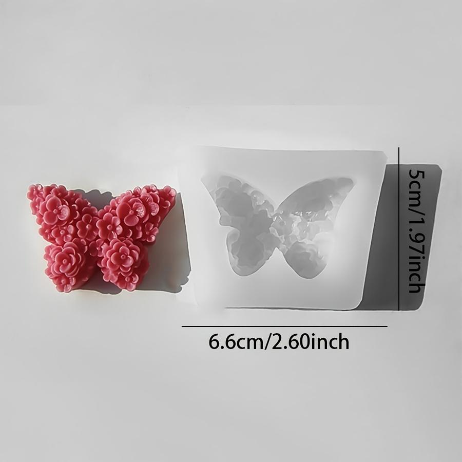 1pc Silicone Butterfly Candle Mold, DIY Aromatherapy Wax Stone, Animal Theme Car Vent Decor Hanging Ornament Flower Butterfly Candle Making Supplies