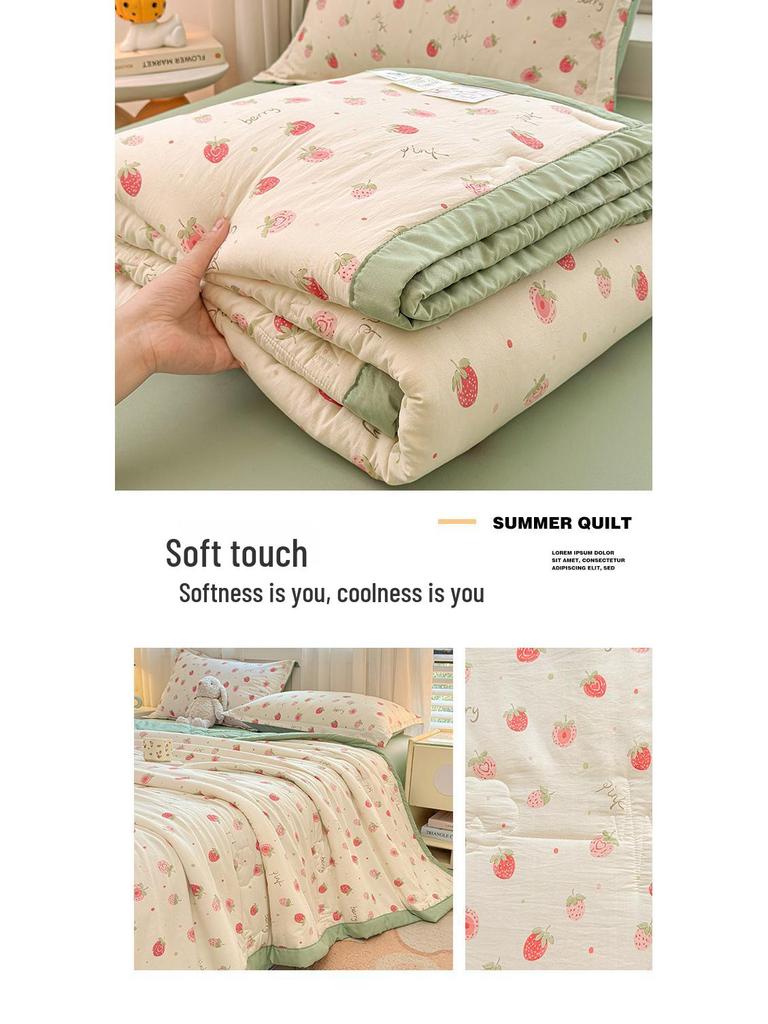 All-Season Machine Washable Children's Summer Quilt - Suitable for Air Conditioning and Home Use