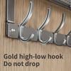 [Door Organizer Rack] Heavy-Duty Metal Over-the-Door Organizer Rack - Space-Saving Door Storage Shelf, Easy Installation, Hooks for Hanging Bags, Hats