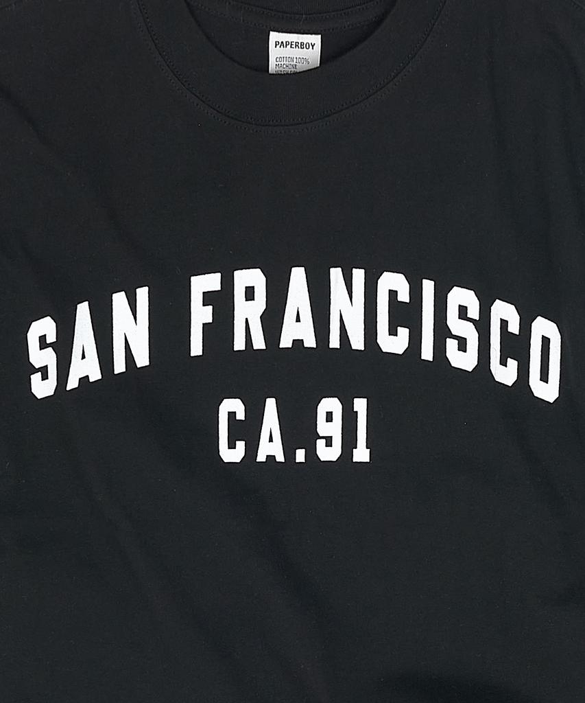 PAPERBOY San Francisco 91 Short Sleeve T-Shirt - Black