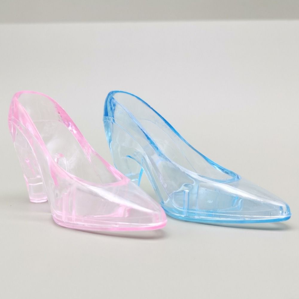12PCS Creative Princess Slippers 3.5 Inch Crystal Shoes New Mini Cinderella Slippers
