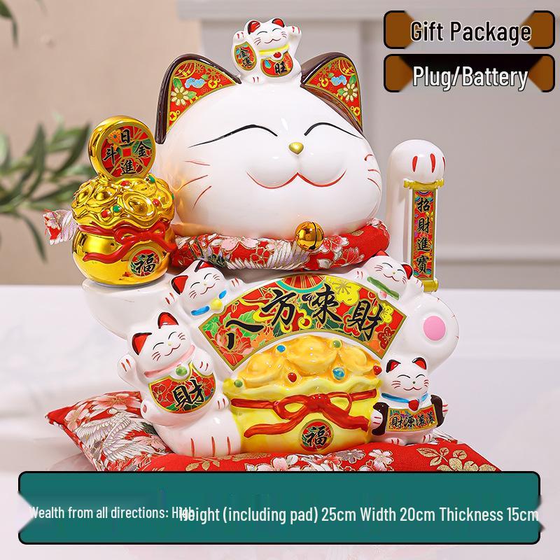 Large Lucky Cat Maneki-neko Ornament Shop Decoration for Home or Cashier Counter Opening Gift