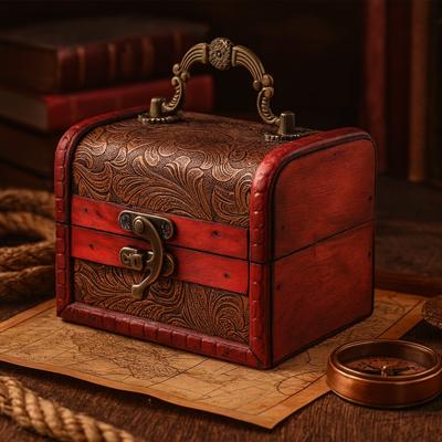 Jewelry Trinket Boxes Vintage Style Floral Embossed