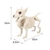 Dog Skeleton Ornament Realistic Plastic Spooky Animal Bone Figurine Durable Lightweight Dog Skeleton Prop For Halloween