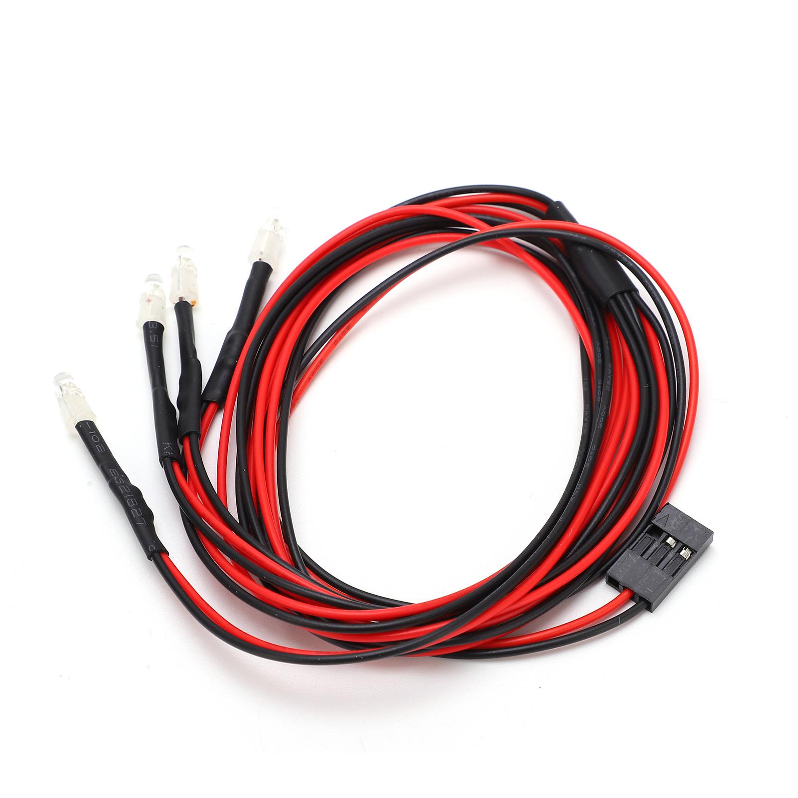 

4PCS RC Car LED Light RC Three Channel Control Headlight for 1/10 1/8 Model Cars