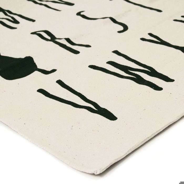 Kinderteppich mit Alphabet- und Katzenaufdruck 120x170