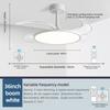36 Inch/42 Inch Invisible Ceiling Fan Lamp Living Room Bedroom Integrated Electric Fan Light 3-color Dimming Lighting Fan