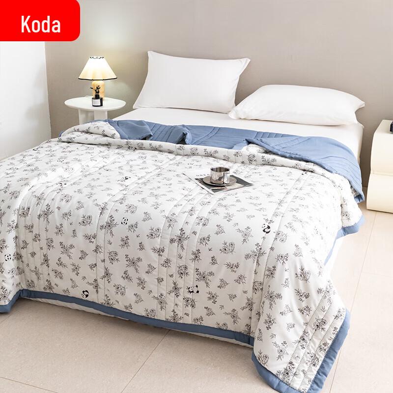 Yuan Mu Bear Small Floral Brushed Summer Quilt