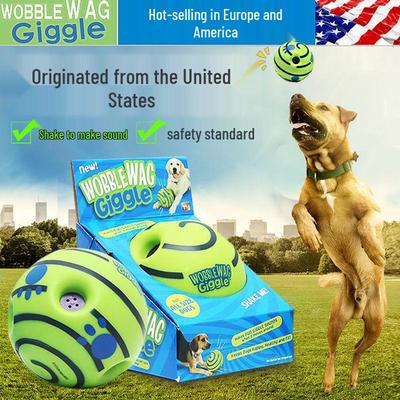 Jouet pour chien à rire bêtement à auto-jeu: Balle de dentition, de mastication et anti-ennui