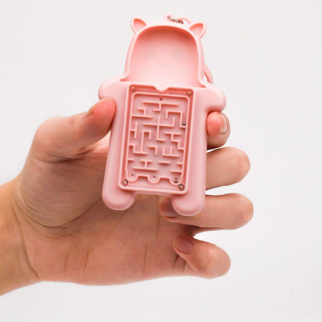 Mini Bear Cartoon Cute Keychain Maze Calculator
