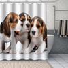 Beagle Dog Bathroom Curtains Waterproof Polyester Cute Pet Animal Shower Curtain Home Decoration Bathtub Curtains With 12 Hooks