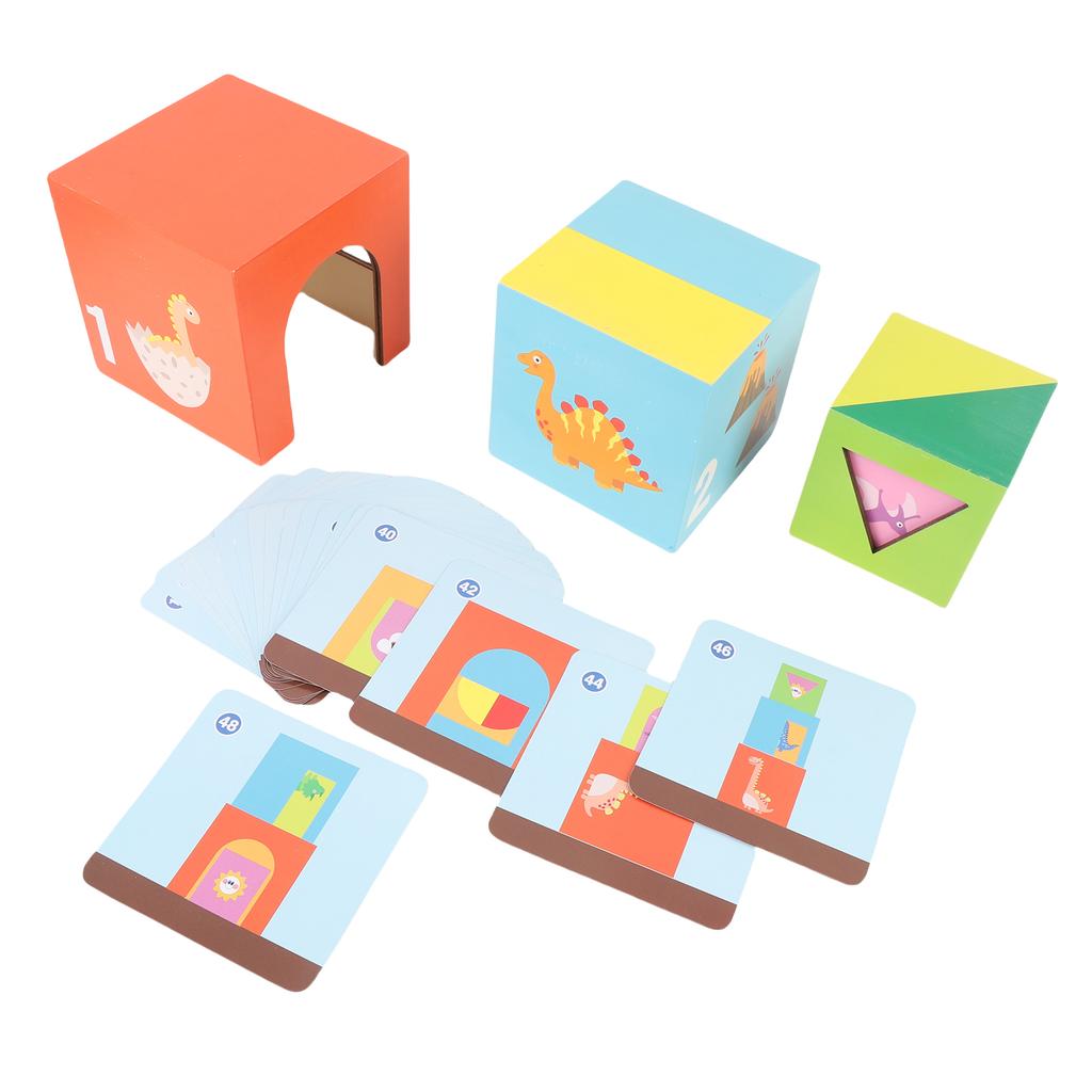 Wooden Stacking Box Toy Animals Colors Cognition Nesting Blocks for Kids Early Education Parent Chil