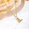 Elegant Titanium Steel Letter Necklace for Women - 2026 Clavicle Chain English Letter Pendant Jewelry