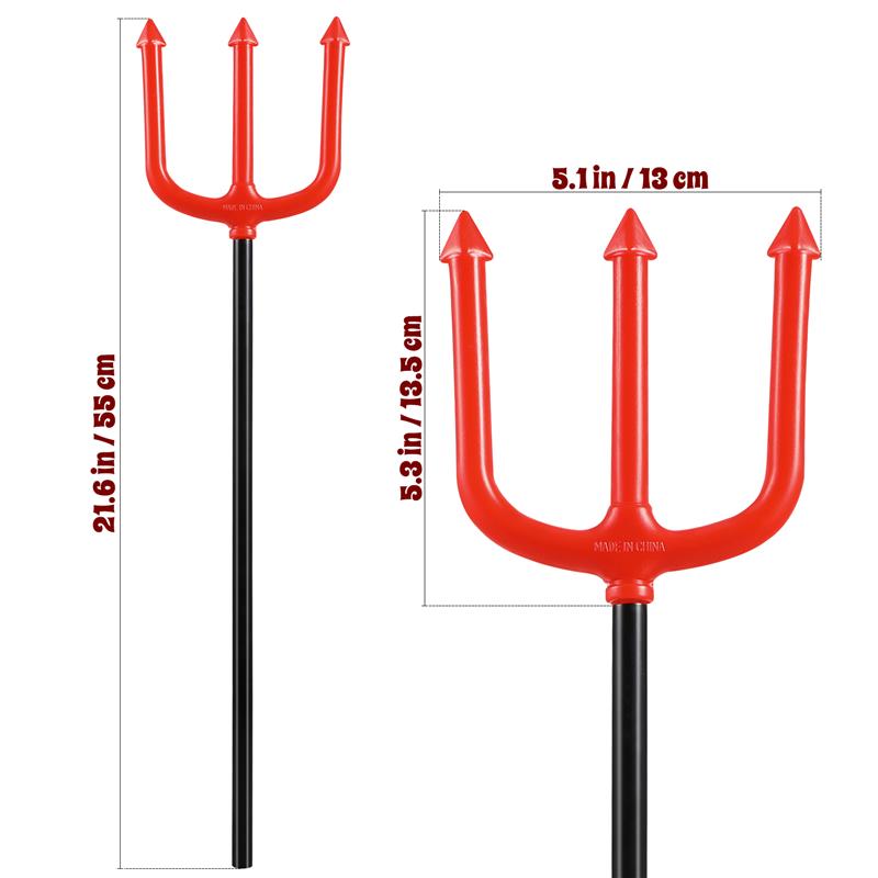 Пластиковый Хэллоуинский Аксессуар Хэллоуинский Демонический Трезубец Реквизит Съемная Ручка Косплей Вилка Украшение для Вечеринки